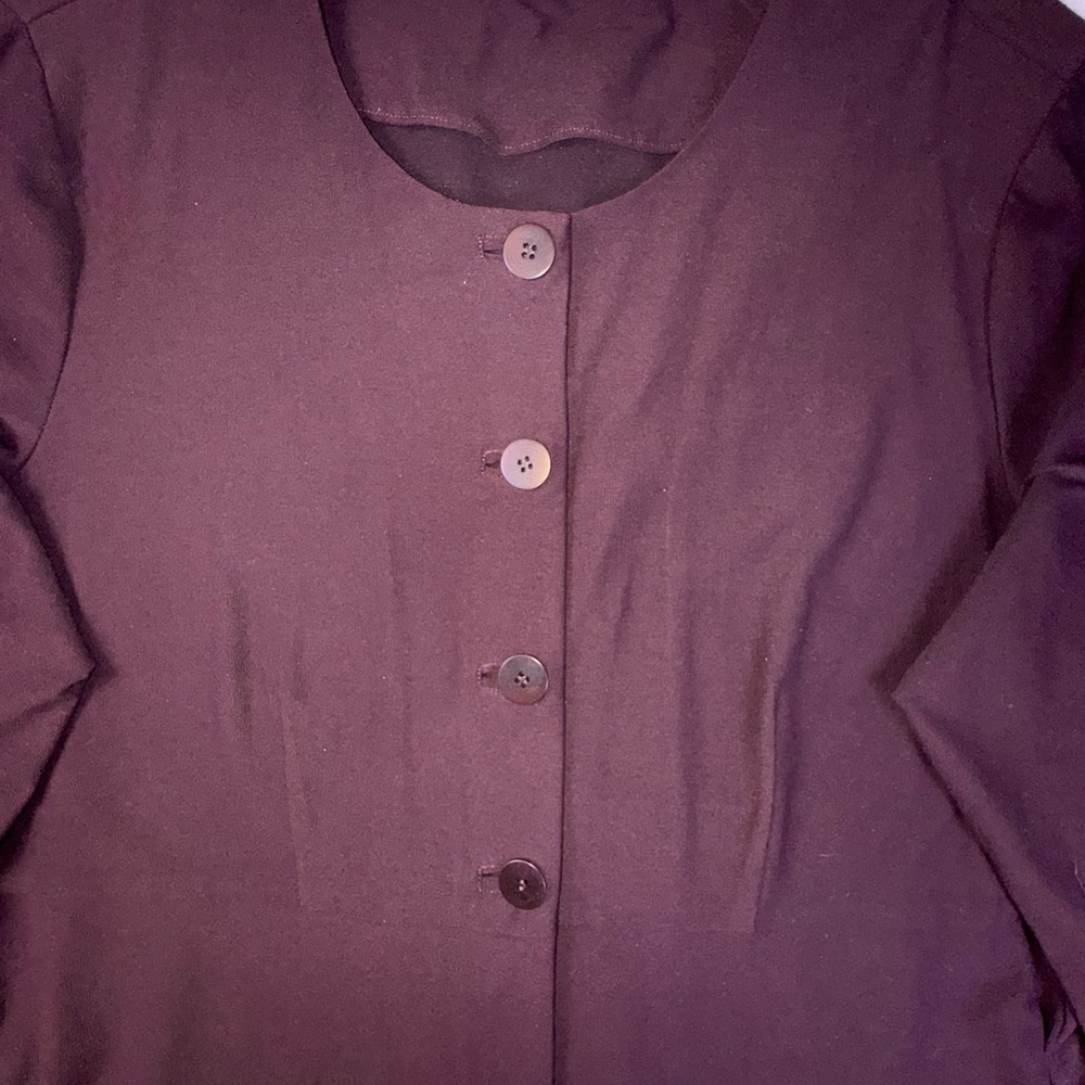 Eileen Fisher Cardigan Womens 1X Button Front Brown Slinky Liquid Knit Lagenlook - Picture 8 of 14